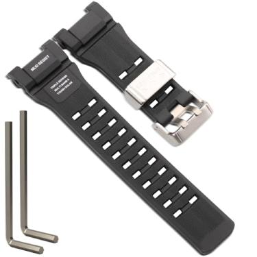 Imagem de Pulseira de relógio GWG-B1000 compatível com Casio G-Shock GWG-B1000-3AJF GWG-B1000EC-1AJF GWG-B1000-1A4JF GWG-B1000-1AJF Master of G Series Pulseira de substituição (preto)