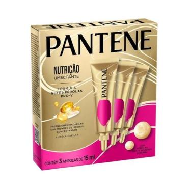 Imagem de Kit Ampola de Tratamento Pantene 15 ml Nutrição 3 unidades