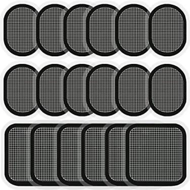 Imagem de UYGHHK Almofadas de gel para todos os cintos abdominais, folha de gel de substituição para sistema de tonificação abdominal, 18 peças de almofadas de gel de substituição