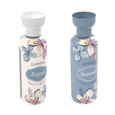 Imagem de Kit Lavanderia Porta Alvejante Amaciante C/ Dosador Plasútil, PORTA AL