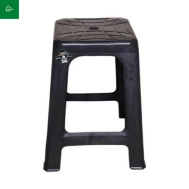 Imagem de Banqueta Alta Preta Plastica - Inplast