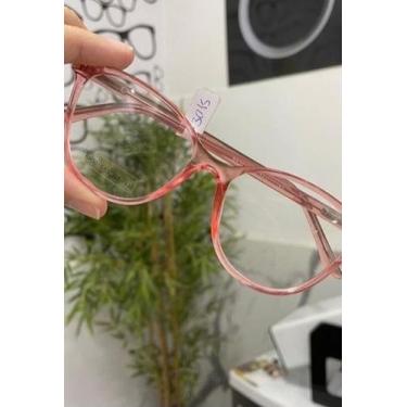 Imagem de Armação de óculos feminina rosa arredondada - pronto socorro dos óculo