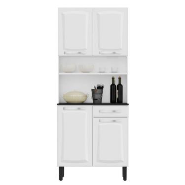 Imagem de Kit Cozinha Compacta Itatiaia Aço 4 Portas 1 Gaveta Pratika Branco Neve