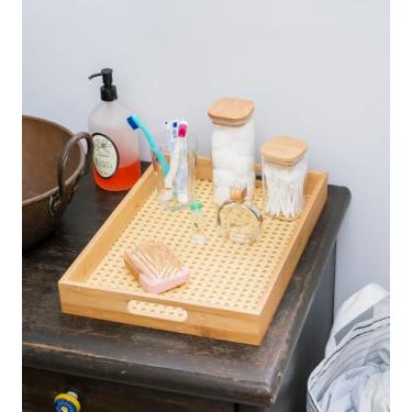 Imagem de Pote 400Ml De Vidro Flat Com Tampa De Bambu Quadrado Mantimento - Oikos