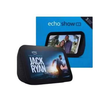 Imagem de Echo Show 5 Preta 3ª geração 2025, Display de 5,5 com Alexa e câmera d