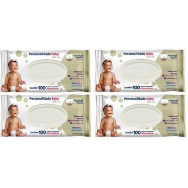 Imagem de Kit 4 Toalha Umedecida Personalidade Total 100Un - Eurofral