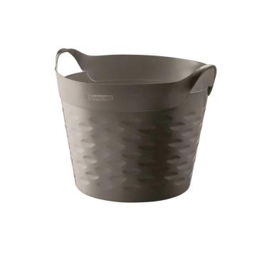 Imagem de Cesto Organizador Plástico Circular Moolti Grafiite 20l - Sanremo