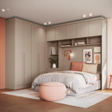 Imagem de Guarda-roupa Modulado Casal 10 Portas 3 Gavetas - Móveis Castro