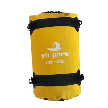 Imagem de YIJU Bolsa de viagem impermeável para motocicleta, bolsa traseira universal para banco traseiro, grande capacidade para homens e mulheres, para viagens de, Amarelo 40l