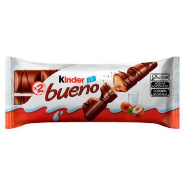 Imagem de Chocolate Kinder Bueno Wafer com Recheio de Leite e Avelãs 43g com 2 U