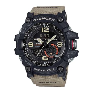 Imagem de Casio - Relógio masculino G-Shock Mudmaster com sensor duplo analógico-digital 55 mm - Tan-GG1000-1A5