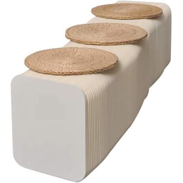 Imagem de Acordeão Kraft Paper Folding Sofa Chair, White, Small