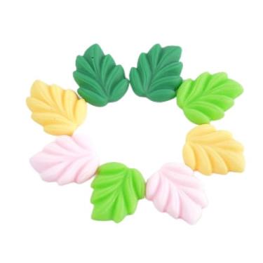 Imagem de LiQunSweet 200 peças de cores mistas folha resina cabochão folhas árvore primavera planta nohole contas para bricolage joias artesanato scrapbooking clipe de cabelo capa de telefone chaveiros enfeite