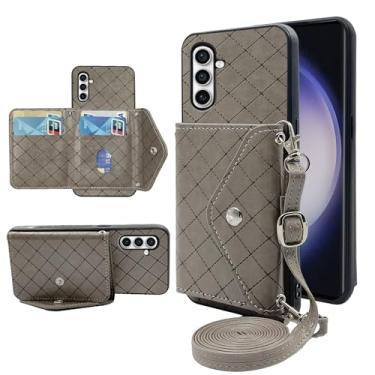 Imagem de Furiet Capa carteira para Samsung Galaxy S25 Plus S25+ 5G com alça de ombro transversal e grade de suporte de couro PU com compartimento para cartão de crédito capa fina para celular S25Plus 25S + S