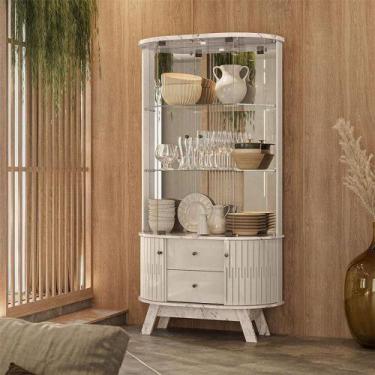 Imagem de Cristaleira Ambiente Moss Calacata Off White - Madetec - MADETEC MOVEI