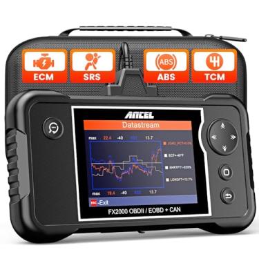 Imagem de ANCEL OBD2 Scanner FX2000 Plus Ferramenta de diagnóstico de scanner de carro com bolsa EVA, ferramenta de escaneamento de airbag de transmissão ABS SRS, scanner de diagnóstico de verificação do motor,