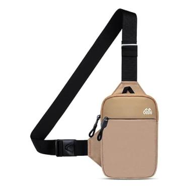 Imagem de Unissex Macho Fêmea Mini Bolsa De Ombro Lateral Respirável E Impermeável Bolsa Transversal Bolsa De Peito (Cáqui)
