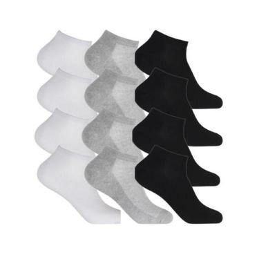 Imagem de Kit 12 Pares de Meias Invisível Masculina 39/43 Altomax, Mista, 39/43