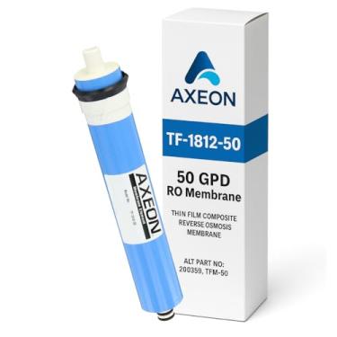 Imagem de AXEON TF-1812-50 Membrana de osmose reversa TFC 50 GPD – Elemento RO de substituição OEM genuíno para sistemas residenciais de filtragem de água potável embaixo da pia, 200359