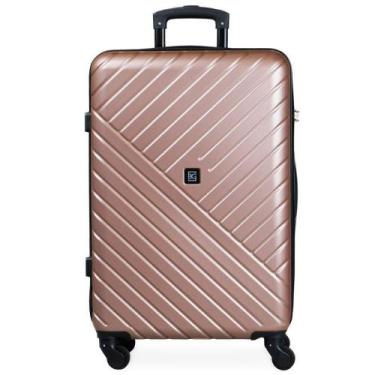 Imagem de Mala Média 23 Kg ABS 4 Rodas 26" Detroit Rosé - Bagaggio, Rosé, M