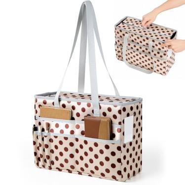 Imagem de UNICITII Caixa organizadora de arquivos, bolsa portátil para pendurar, pasta de arquivos, organizador de documentos com bolsos e alças