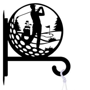 Imagem de peacoblue Ganchos de ferro para pendurar plantas internas ao ar livre, vasos de samambaias, lanterna, alimentador de pássaros, 29,5 x 36,8 cm, suporte de parede de metal resistente ao clima para