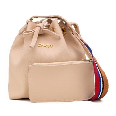 Imagem de Bolsa Feminina Saco Ilhós Com Necessarie - Dhaffy Bolsas, Creme