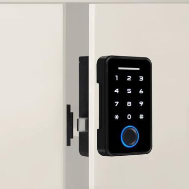 Imagem de OBO HANDS Trava de gaveta inteligente - com impressão digital, acesso ao código de cartão RFID - Controle de aplicativo Tuya, antifurto para casa/escritório