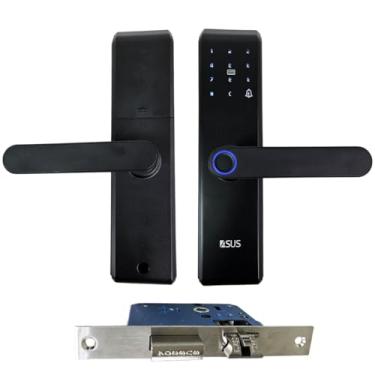 Imagem de Fechadura Eletronica Digital Senha Biometria Cartao Acesso Chave Porta Segurança Residencia Casa Escritorio Privacidade