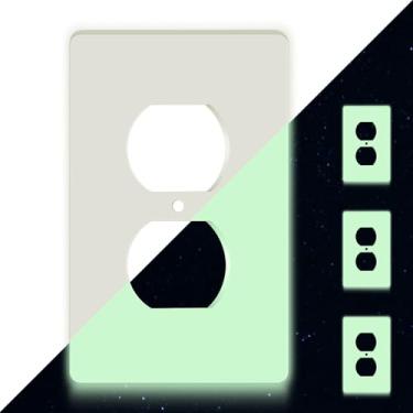 Imagem de 4 peças, placa de cobertura de tomada de luz noturna, placas de parede decorativas, tomadas elétricas, placa de cobertura de tomada de luz noturna, capas de parede, capas de interruptor duráveis que