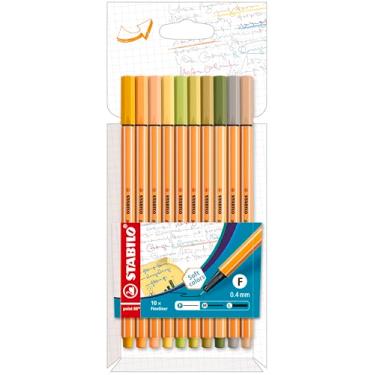 Imagem de Fineliner – Carteira Stabilo Point 88 com 10 cores sortidas