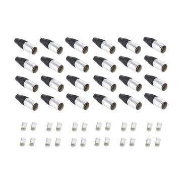 Imagem de 24 Conector Plug Ethercon RJ45 Macho Rede Xlr Net + Clip RJ45 CAT6