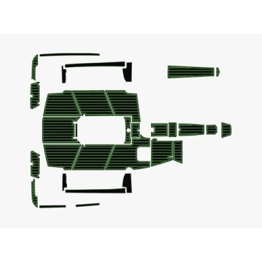 Imagem de outdek Plataforma de natação Mastercraft Prostar Cockpit 2016-2018 6 mm Espuma EVA Faux Teak Marine Floor (preto sobre verde)