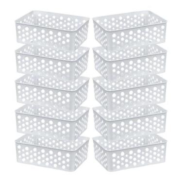 Imagem de Kit 10 Cestos Organizador Compacto Prático Design Pequeno Decorativo G