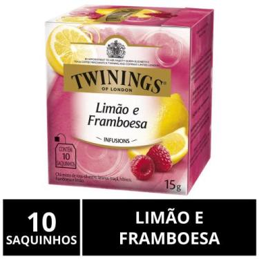 Imagem de Chá Twinings, Caixa Com 10 Saquinhos, Chá Limão E Framboesa
