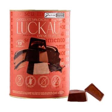 Imagem de Bombom 54% Cacau Creme De Avelã Luckau Lata 198G