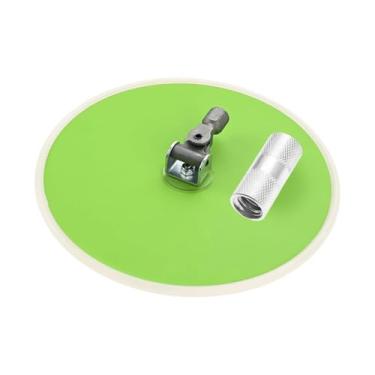 Imagem de Baoblaze Cabeça de lixadeira para drywall, peça de lixadeira de parede portátil com rotação de 360 ​​graus, cabeça de lixa de liga de alumínio de 9 polegadas, Verde