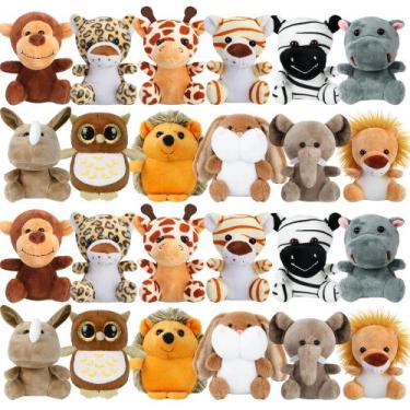 Imagem de Bichos de pelúcia Arrozon Jungle 10 cm, 24 unidades para crianças