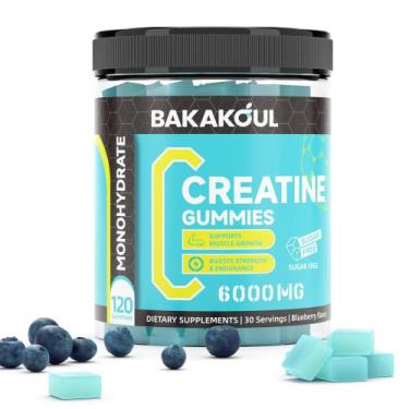 Imagem de Gomas de creatina monohidratada BAKAKOUL 5g com magnésio 120 ct