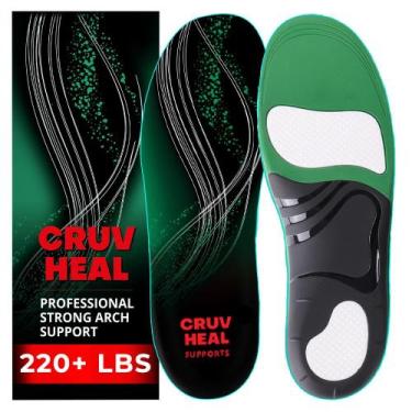 Imagem de Palmilhas de suporte de arco alto para fascite plantar 100+kg CRUVHEAL
