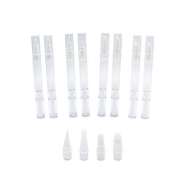 Imagem de XUFAN Conjunto 4 Em 1 De Canetas Transparentes Giratórias 3 Ml, Caneta Rotativa Para Reembalagem, Frascos Viagem, Frasco Com Bomba Sem Ar Base Líquida, Batom, Esmalte, Essência, Pasta Dente E Creme