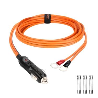Imagem de CUZEC Cabo adaptador de isqueiro de plugue macho 12AWG 25A resistente com fio de cabo de 12 AWG para inversor de carro, bomba de ar, copo elétrico e DIY (106 cm)