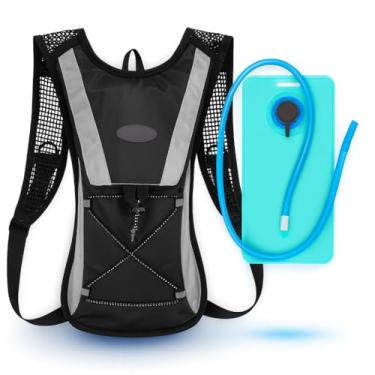 Imagem de Mochila de Hidratação para Bike e Ciclismo – Bolsa Impermeável 8 Litros com Reservatório – Leve, Compacta, Esportiva – Corrida, Trilha, MTB e Esportes Outdoor (Preto)