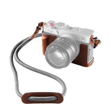 Imagem de SMALLRIG Kit de capa de couro X-E5 para FUJIFILM X-E5, capa vintage de meio corpo com alça de ombro, material de couro genuíno (marrom) - 5449
