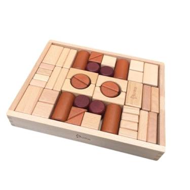 Imagem de menolana Blocos de construção de madeira Formas 3D Auxílios de ensino Brinquedo educacional Sólidos geométricos Formas geométricas para meninas e meninos