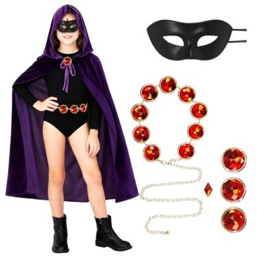 Imagem de Hqroidd Capa de veludo com capuz 5 peças, Roxa, 90cm / 35.43inches