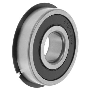 Imagem de A ABSOPRO 6304NR2RS Rolamentos rígidos de esferas 20 x 52 x 15 mm P5 rolamentos lubrificados com vedação dupla de borracha 1 peça de carro scooter skate roda universal prateado preto