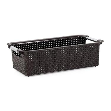 Imagem de CESTO ORGANIZADOR RATTAN MARROM 40,5x22x12cm