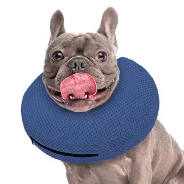 Imagem de Supet Coleira Inflável Para Cães, Cone, Parar De Lamber, Donut Após Cirurgia, Macia Animais Estimação, Pequena, Média E Grande