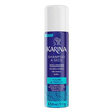 Imagem de Shampoo A Seco Karina Volume E Frescor 150ml